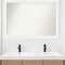 Corvino White Non-Beveled Custom Framed Bathroom Vanity Wall Mirror